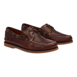 Buty żeglarskie Timberland Classic 2-Eye Boat (skóra premium) ciemnobrązowe męskie