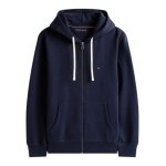 Tommy Hilfiger bluza z kapturem Full Zip Fleece (mieszanka bawełny) granatowa męska
