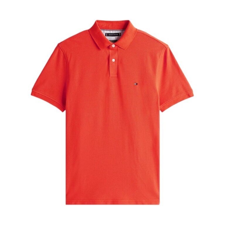 Polo sportowe Tommy Hilfiger 1985 Regular Fit Pique (bawełna) pomarańczowo-czerwone męskie