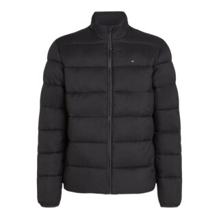 Kurtka zimowa Tommy Hilfiger z pikowaniem, z kołnierzem stojącym, średniej wagi - czarna, męska