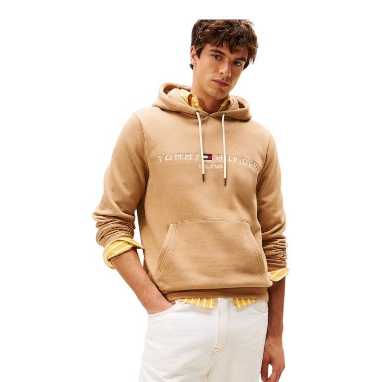 Hoodie Tommy Hilfiger Flex-Fleece z kapturem (mieszanka bawełny) w kolorze camelbrązowym dla mężczyzn