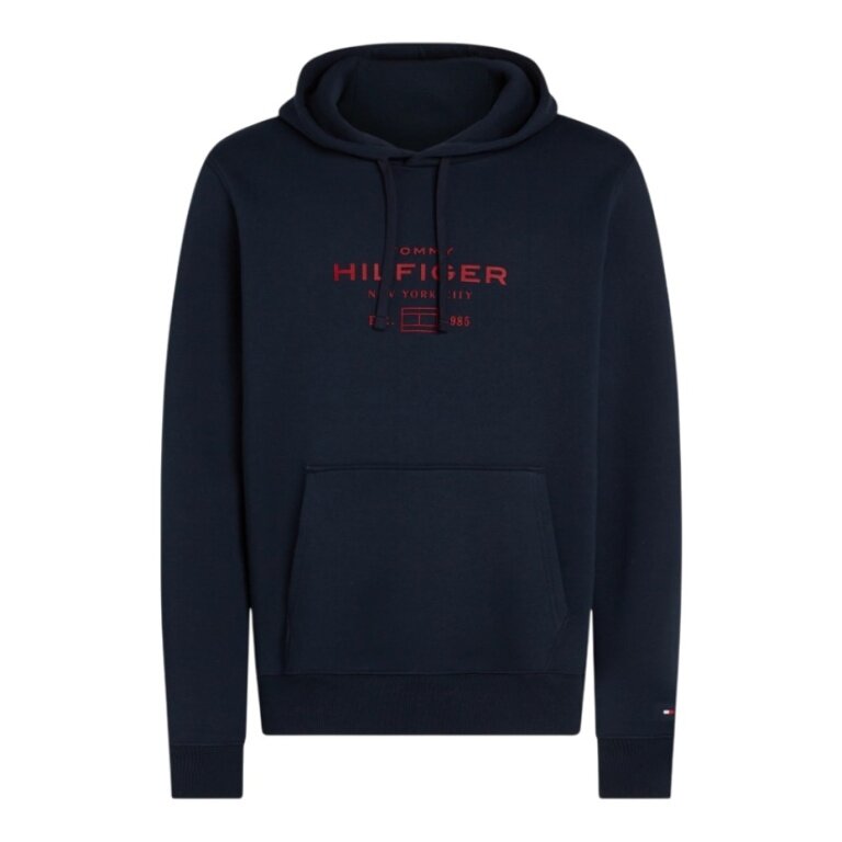 Hoodie Tommy Hilfiger Oval Graphic (mieszanka bawełny) granatowy męski