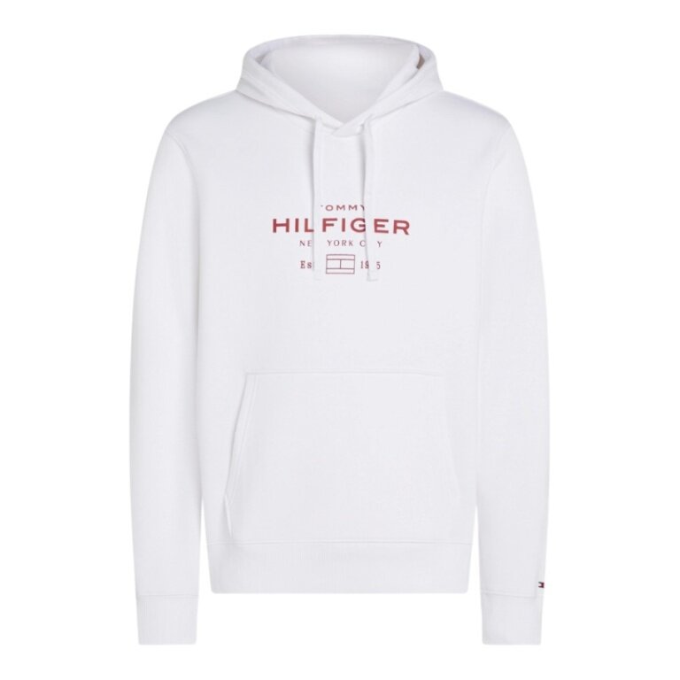 Tommy Hilfiger bluza z kapturem Oval Graphic Hoodie (mieszanka bawełny) biała męska