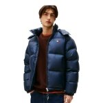 Tommy Jeans zimowa kurtka puchowa Alaska Down Puffer EXT (ciepła, z kapturem) granatowa męska