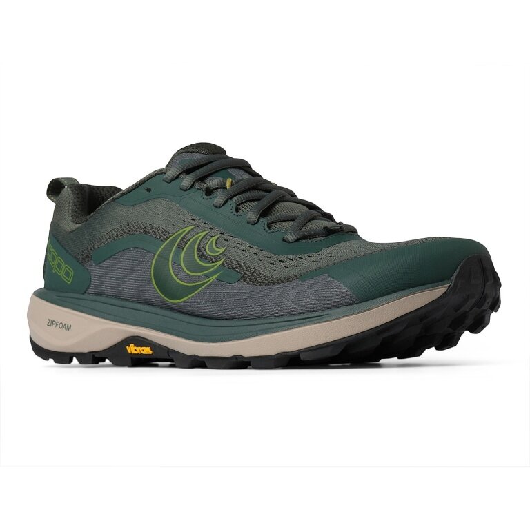 Buty biegowe Topo Terraventure 5 (Trail, szersza przestrzeń na palce) 2026 zielone męskie