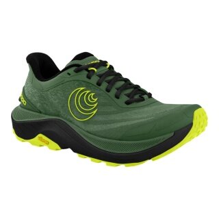 Buty biegowe Topo Trail Ultraventure 4 (stabilność, długodystansowe, szersza przestrzeń na palce) zielono/czarny męskie