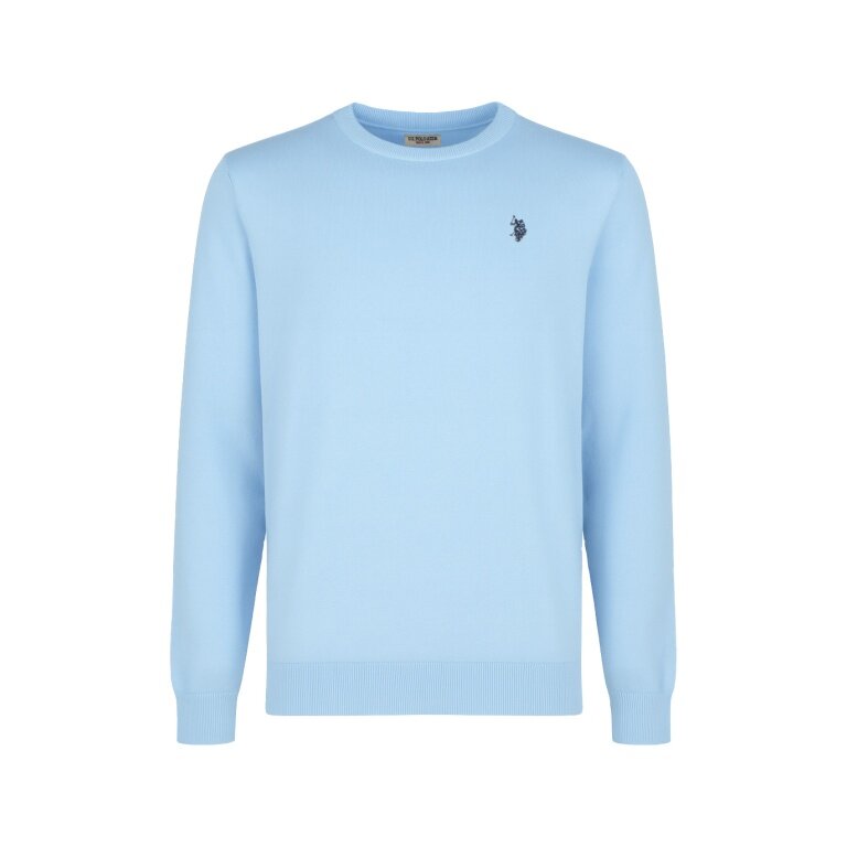 U.S. Polo Assn. Sweter Crewneck US16859 (100% bawełna) jasnoniebieski mężczyźni