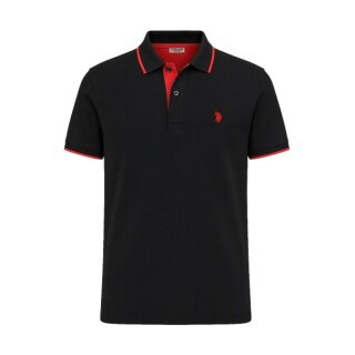 U.S. Polo Assn. Polo sportowe US16300 (bawełna) czarne męskie