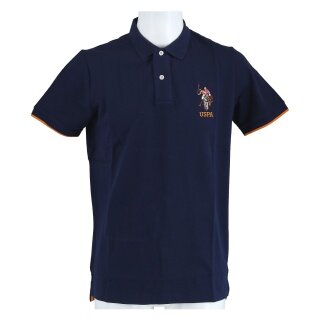 U.S. Polo Assn. Polo sportowe US16736 (100% bawełna) granatowe męskie