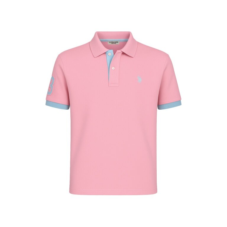 U.S. Polo Assn. Polo sportowe US16927 (100% bawełna) jasnoróżowy mężczyzna