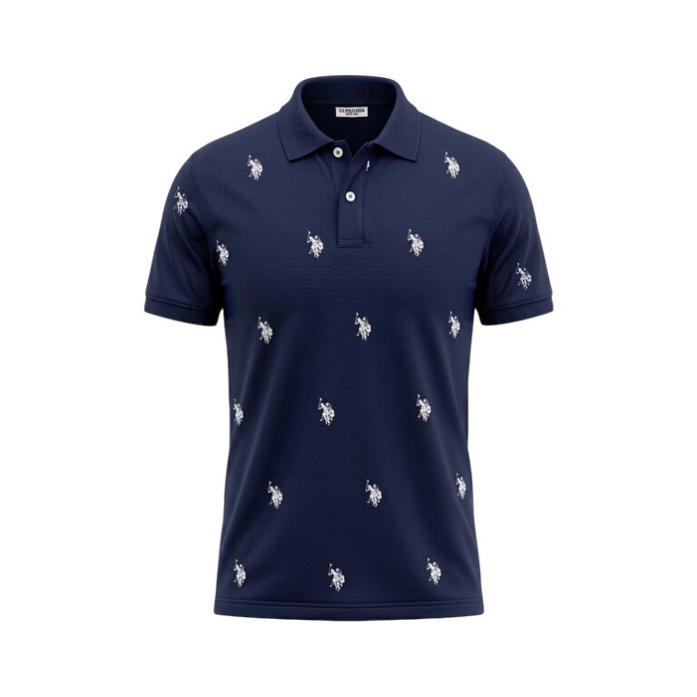 U.S. Polo Assn. Polo rekreacyjne US16960 (bawełna) granatowe męskie