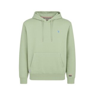 U.S. Polo Assn. Bluza z kapturem Sweat Hoodie Garment Dyed (100% bawełna) zielona męska