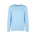 U.S. Polo Assn. Sweter R-Neck US16869 (100% bawełna) jasnoniebieski mężczyźni