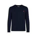 U.S. Polo Assn. Sweter R-Neck US16869 (100% bawełna) granatowy męski