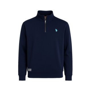 U.S. Polo Assn. Sweter Sweat Half Zip US16953 (100% bawełna) granatowy mężczyźni