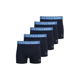 U.S. Polo Assn. Boksershorts US16133 (bawełna) czarne męskie - 5 sztuk