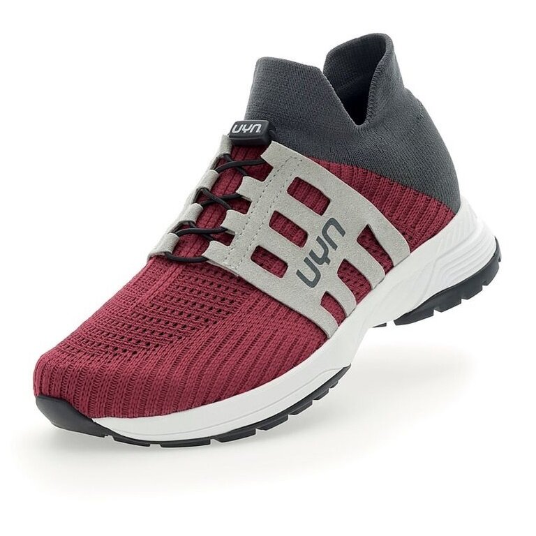 UYN Sneakersy biegowe Nature Tune (wełna merino, elastyczne, bezszwowe) czerwony/szary męskie