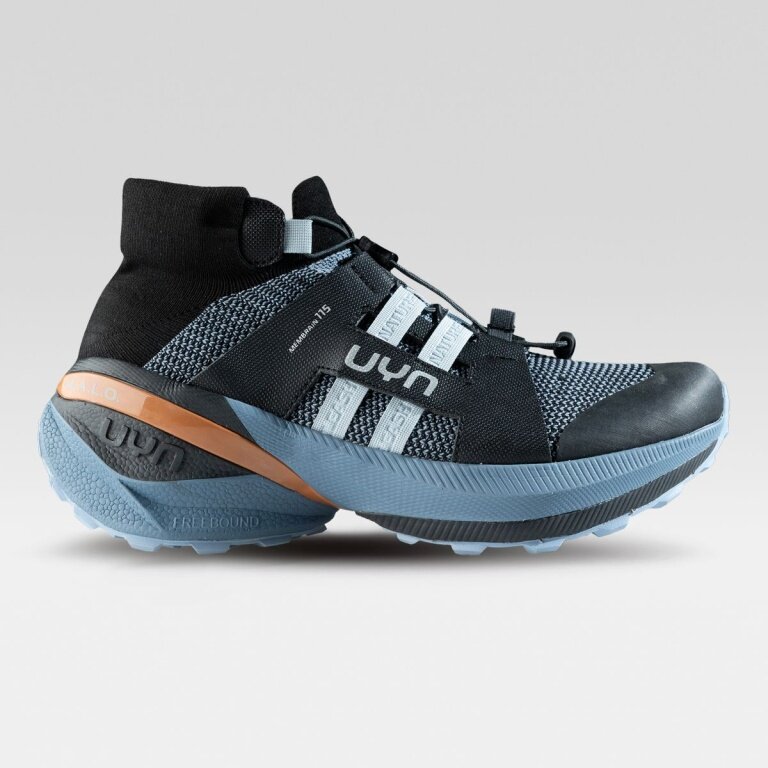 UYN Buty trekkingowe Pathway High (lekkie, stabilne, wodoodporne) czarne/niebieskie męskie