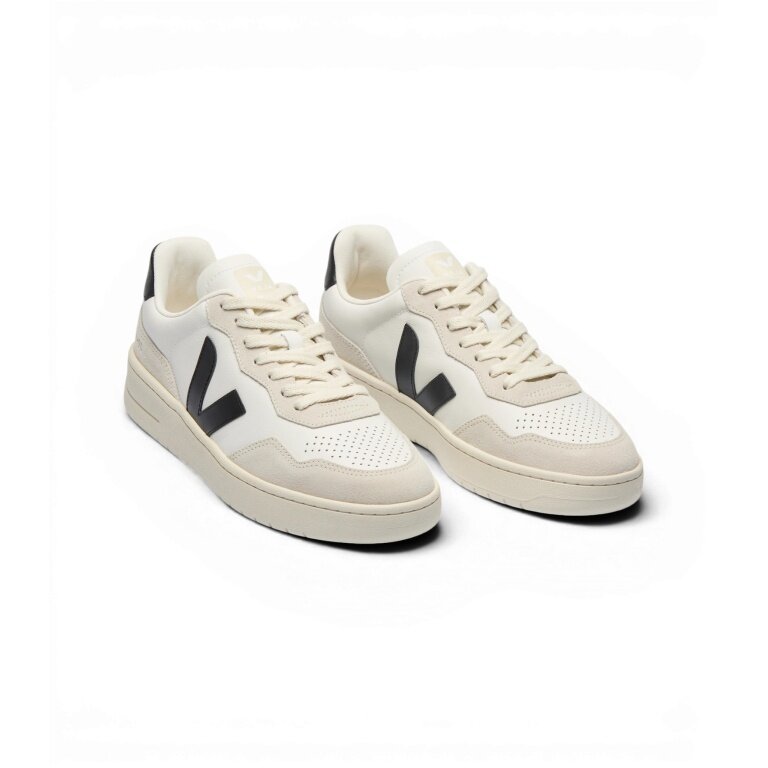 Veja Sneaker V-90 (skóra) biały/czarny/beżowy