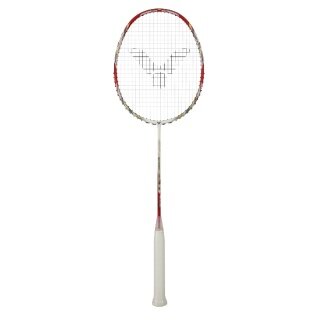 Victor rakieta do badmintona DX-Light Fighter 50D (wyważona/sztywna) biało/czerwono/złota - naciągnięta -