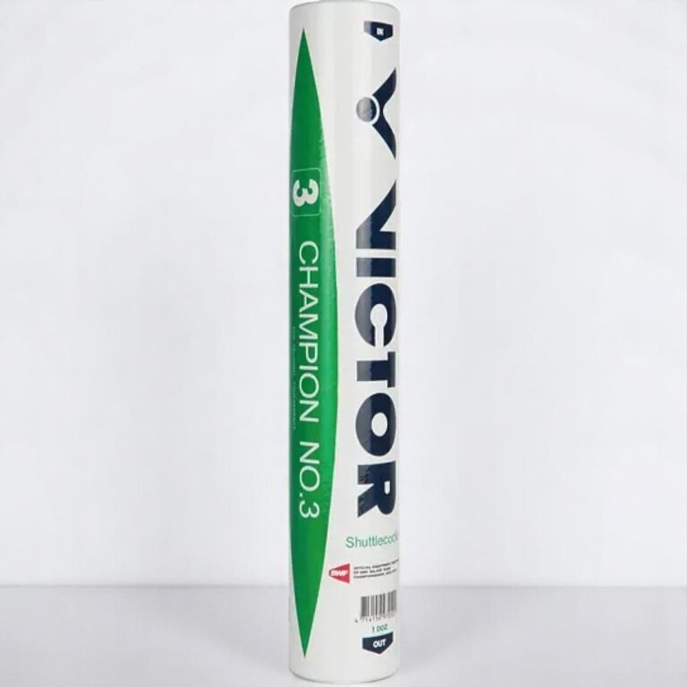 Victor piłki do badmintona Champion No.3 naturalne pióra białe, opakowanie 12 sztuk