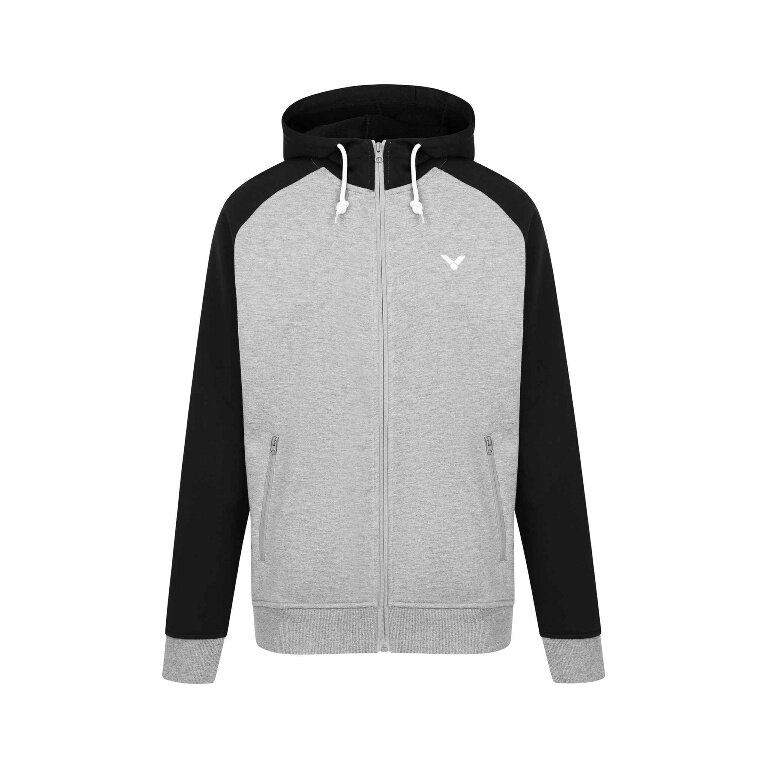 Victor Damska bluza z kapturem V-13400 H szara/czarna