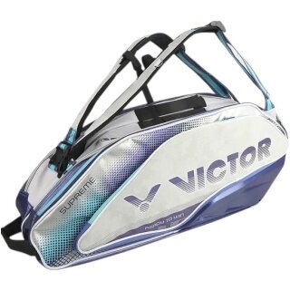Torba tenisowa Victor Racketbag Doublethermobag BR9215 HB (torba na rakiety, 2 główne komory, komora na buty) 2025 biała/niebieska