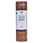 Victor Piłki do badmintona Shuttle 500 Nylon Puszka biała 6 sztuk