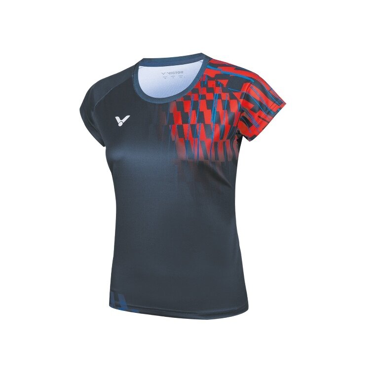 Koszulka sportowa Victor T-51001TD B (100% poliester) niebiesko-czerwona damska