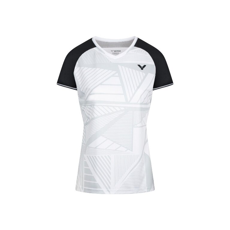 Koszulka sportowa Victor T-64101 A (100% poliester) biała/czarna damska