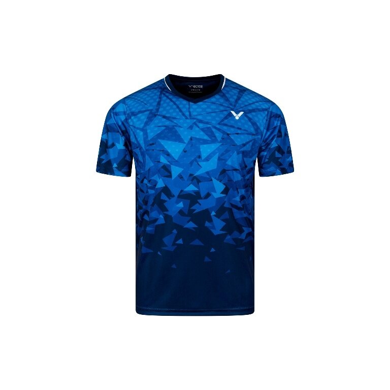 Koszulka sportowa Victor T-53100 B (100% poliester) niebieska/granatowa męska
