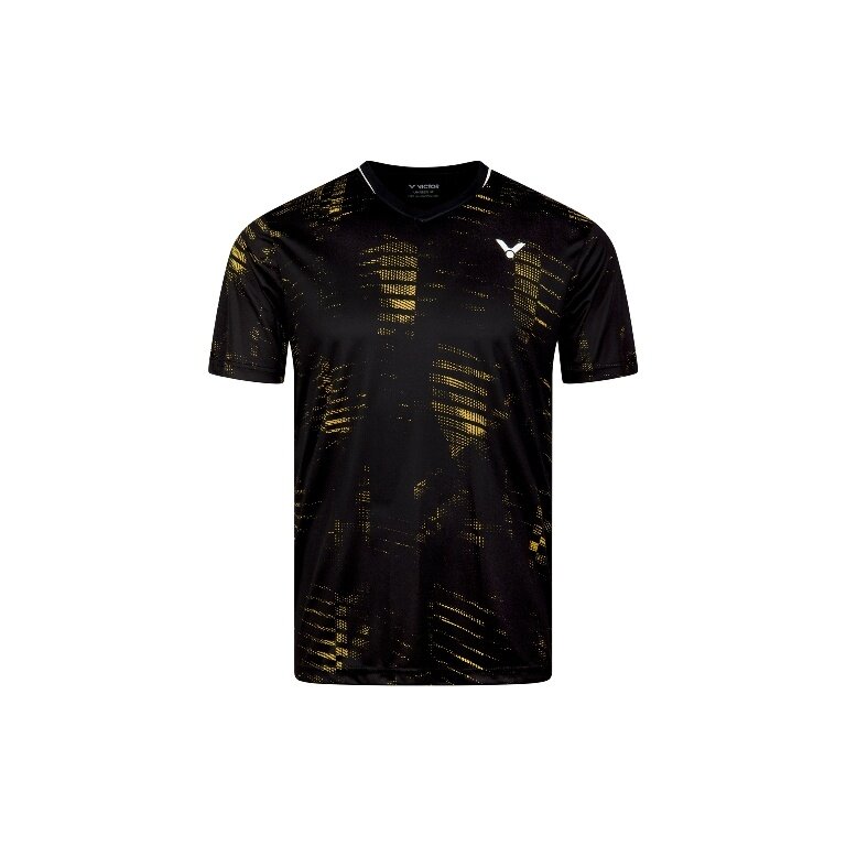 Koszulka sportowa Victor T-53102 C (100% poliester) czarna/żółta męska
