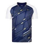 Victor Sportowa koszulka T-43100 B (100% rec. poliester) granatowa/biała dla chłopców