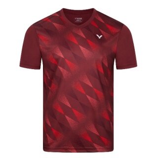 Victor Sportowa koszulka T-43102 D (wysoka oddychalność) czerwona chłopcy