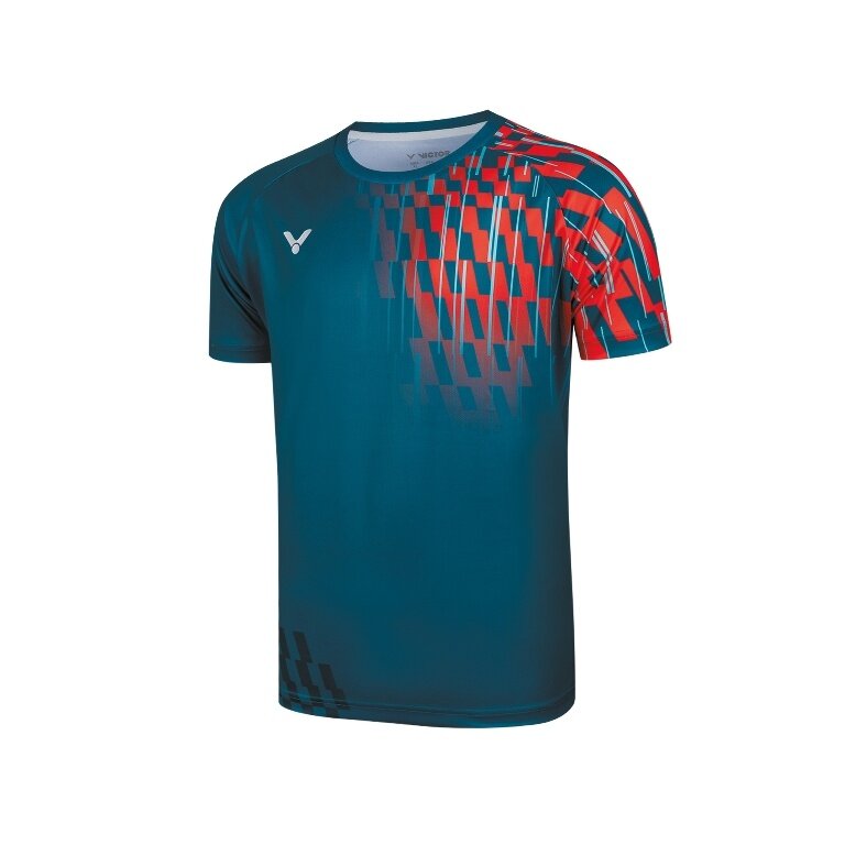 Koszulka sportowa Victor T-50001TD G (100% poliester) niebiesko-czerwona męska