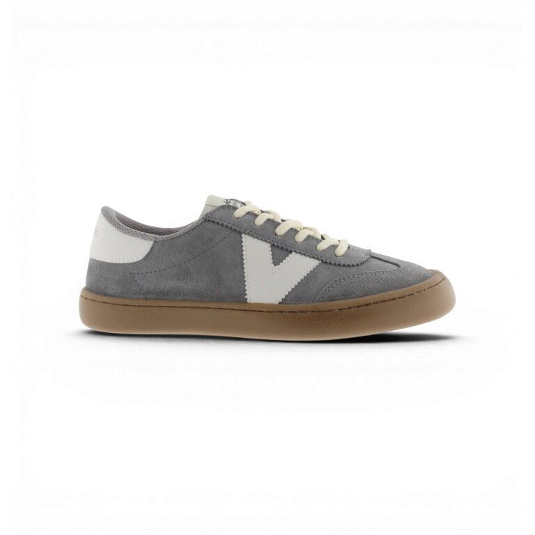 buty do biegania Victoria Barfussschuhe Sneaker Olmo (skóra zamszowa, elastyczna podeszwa, szeroka przestrzeń na palce) - szary
