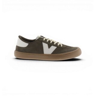 buty Victoria Barfussschuhe Sneaker Olmo (skóra zamszowa, elastyczna podeszwa, szeroka przestrzeń na palce) - khaki zielony