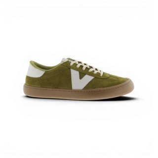 buty Barfussschuhe Sneaker Olmo (skóra zamszowa, elastyczna podeszwa, szeroka przestrzeń na palce) - oliwkowy