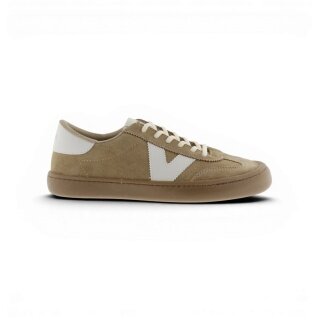 buty do biegania Victoria Barfussschuhe Sneaker Olmo (skóra zamszowa, elastyczna podeszwa, szeroka przestrzeń na palce) - beżowe