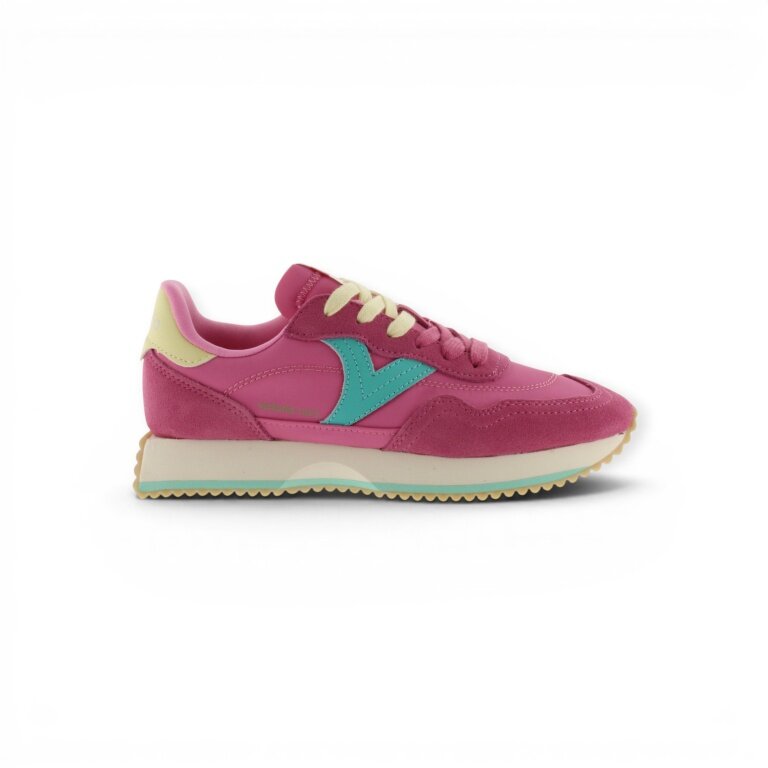 Victoria Sneakers Cosmos Multicolor (Nylon/Skóra zamszowa) - ciemnoróżowe damskie