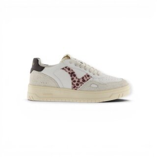 sneakersy Victoria Seul Animal (efekt skóry/ zamsz) - biało-beżowe damskie