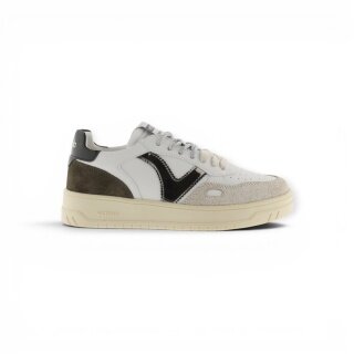 Sneakersy Victoria Seul (efekt skóry/ zamsz & metal) - biały/khaki zielony damskie