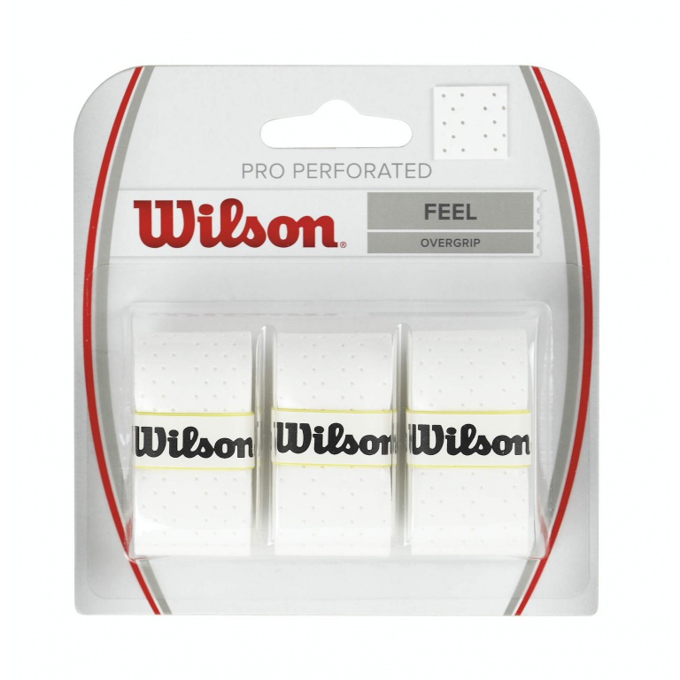 Wilson Overgrip Pro Perforowany 0.55mm biały 3 szt.
