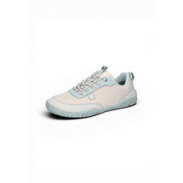 Buty biegowe Waldläufer Barfussschuhe H-Britt Nubuk Embo (anatomiczna skrzynka na palce, elastyczna podeszwa) jasnoszare/niebieskie damskie