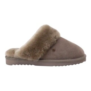 Warmbat kapcie Flurry z zamszu z wełną merino moss/jasnobrązowe dla kobiet