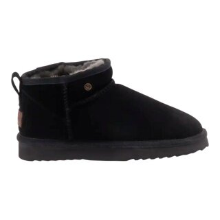 Warmbat buty zimowe Durack z zamszu (wełna merino) czarne damskie