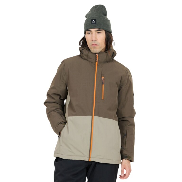 Kurtka narciarska Whistler Winter-Skijacke Drizzle W-PRO 10000 (wiatroodporna, wodoodporna, izolacja cieplna) brązowo-beżowa męska
