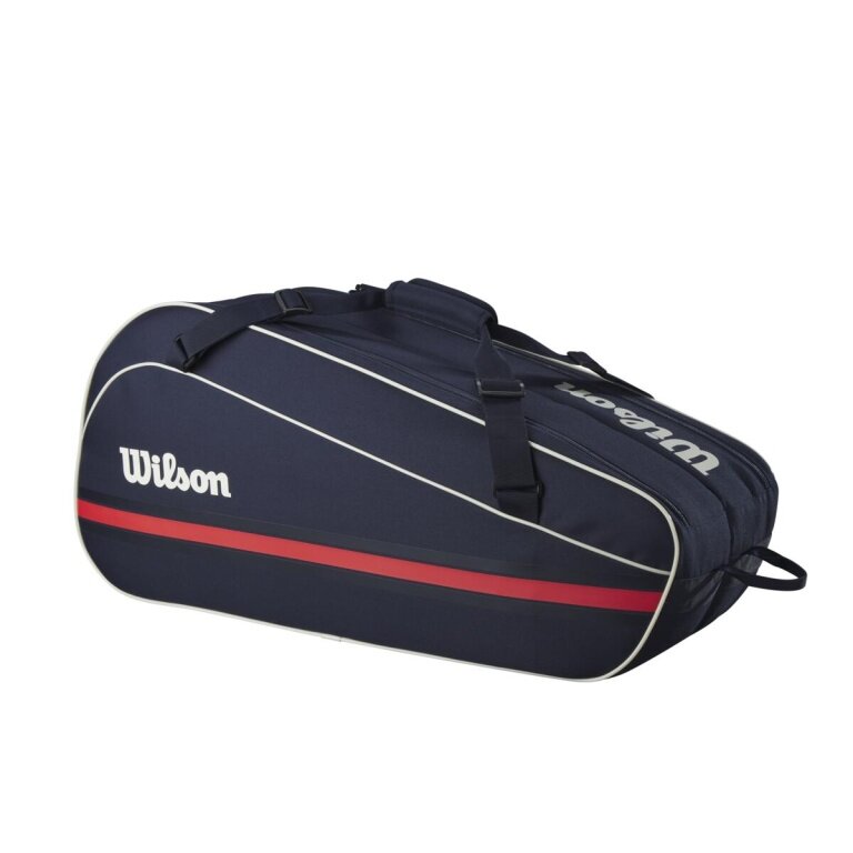 Torba na rakiety Wilson Racketbag Team Bag 2025 (torba na sprzęt, 2 główne komory) granatowa 6-sztukowa