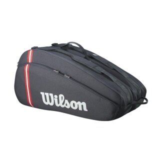 Torba tenisowa Wilson Racketbag Tour Bag 2025 (torba na rakiety, 2 główne komory, komora na buty) czarna 12-sztukowa