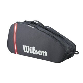 Torba tenisowa Wilson Racketbag Tour Bag 2025 (torba na rakiety, 2 główne komory) czarna 6-sztukowa